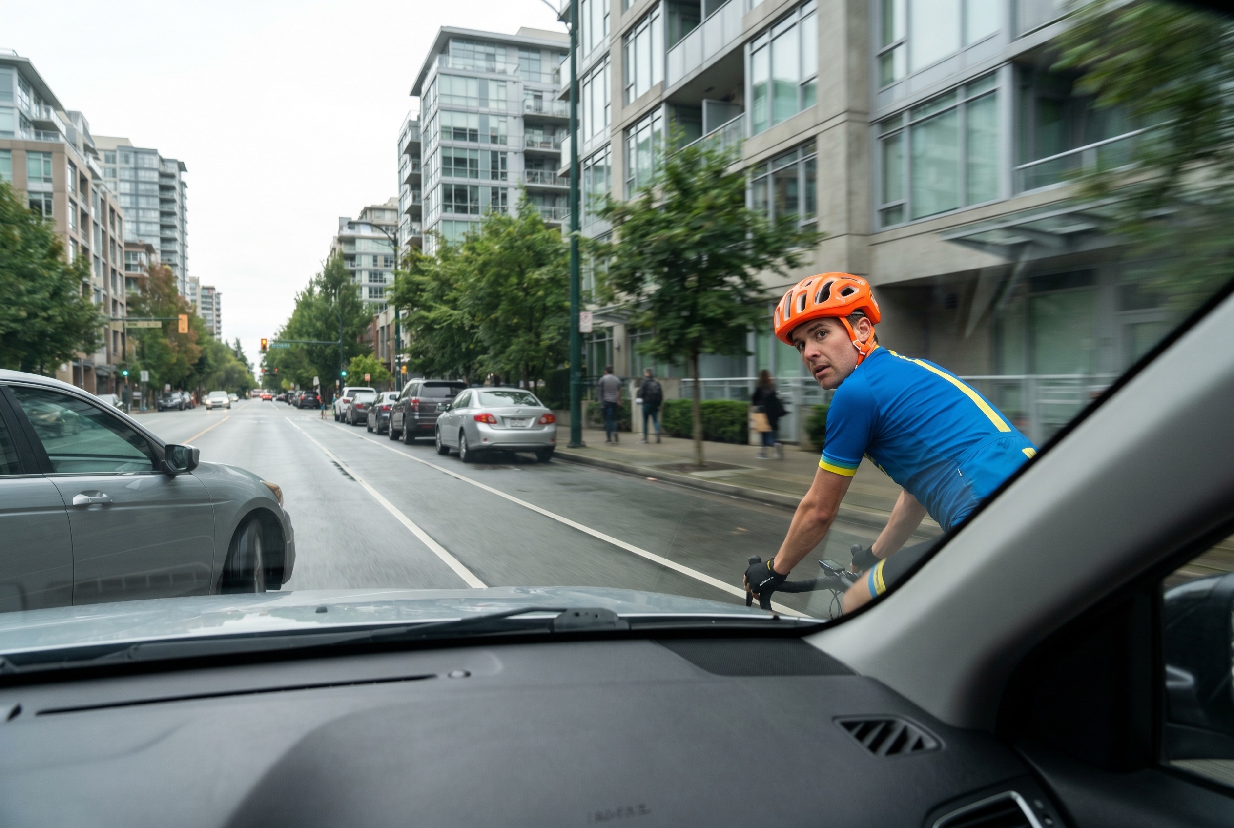 You are passing a cyclist and notice they glance over their shoulder. What should you expect?