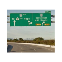 Interchange Sign road sign in BC