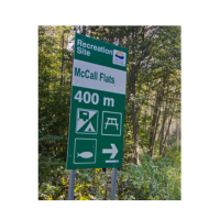 Park and Recreation Sign road sign in BC