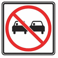 Do Not Pass road sign in BC