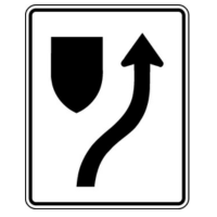 Keep Right road sign in BC