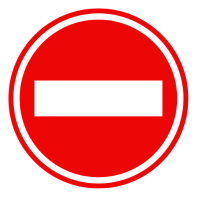 No Entry road sign in BC