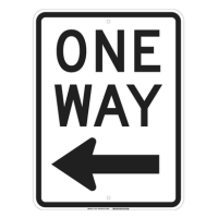 One Way road sign in BC