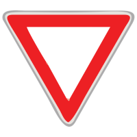 Yield Sign road sign in BC