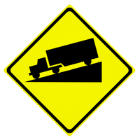 Hill/Steep Grade road sign in BC