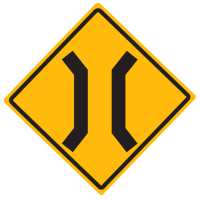 Narrow Bridge road sign in BC