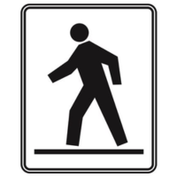 Pedestrian Crosswalk road sign in BC